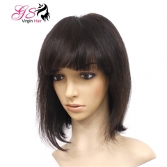 10" With Band Glueless Half Lace Bob Wig Straight