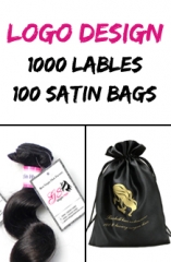 New hair business set ,labels satin bags drop shipping